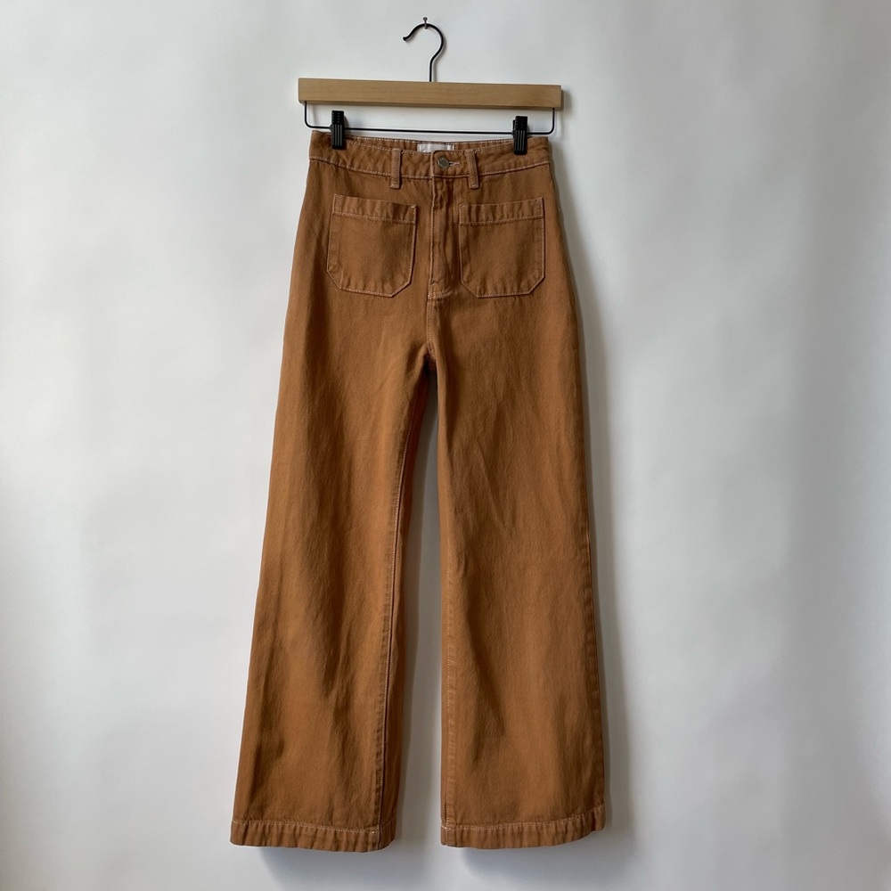 ROLLA'S Tan Flare & Wide Leg Jeans
